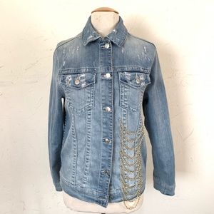 🧥TRUE RELIGION🧥 embellished denim jacket